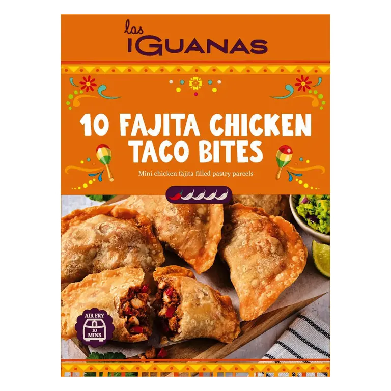 Las Iguanas 10 Fajita Chicken Taco Bites 350g