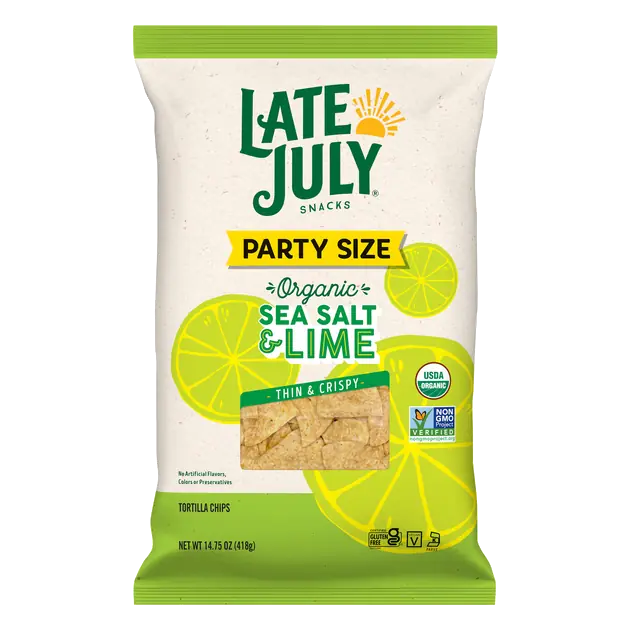 Organic Gluten Free Sea Salt & Lime Tortilla Chips Party Size