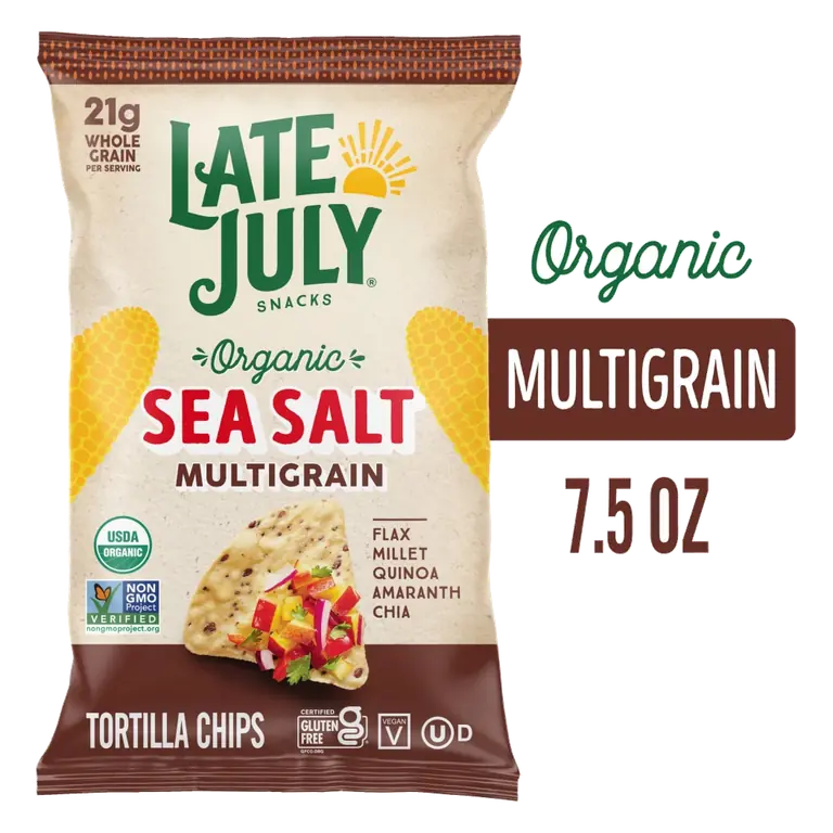 Snacks Multigrain Organic Tortilla Chips with Sea Salt
