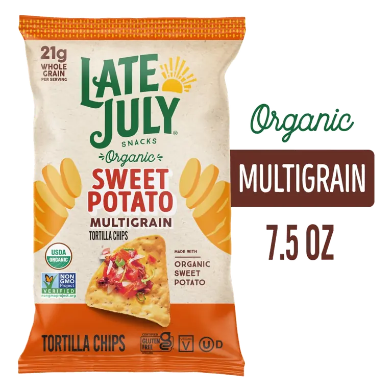 Snacks, Organic Multigrain Sweet Potato Tortilla Chips