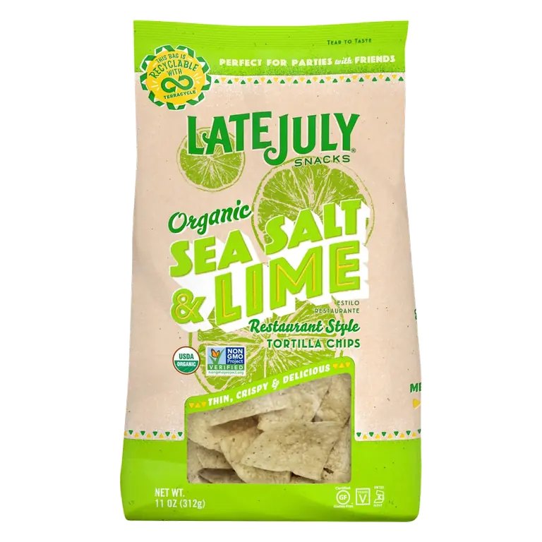 Sea Salt & Lime Organic Restaurant Style Tortilla Chips