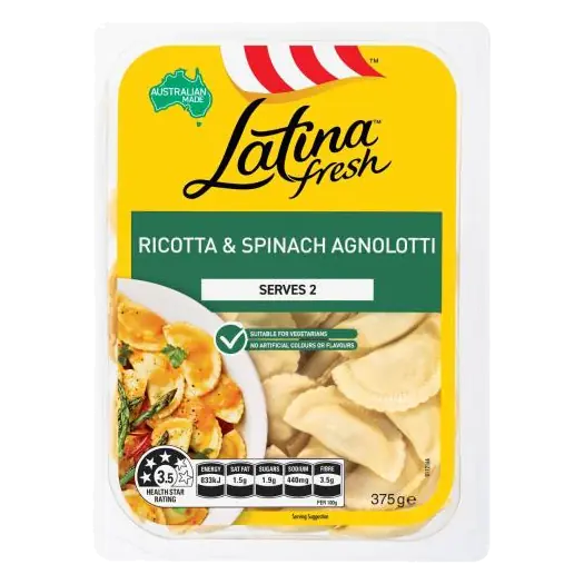 Fresh Spinach & Ricotta Agnolotti Pasta