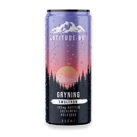 Latitude 65 Gryning Smultron Energidryck