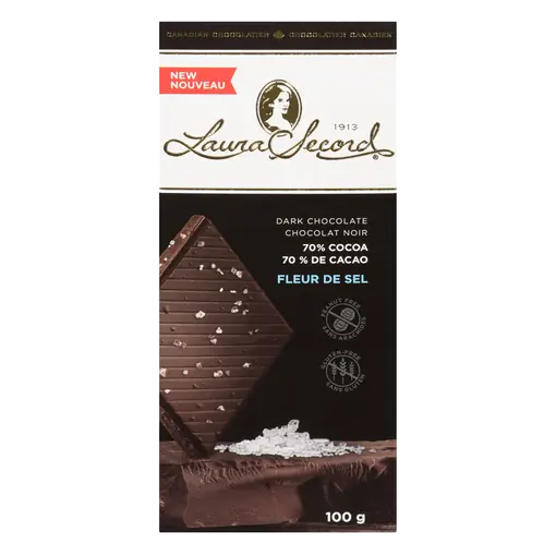 Dark Chocolate Bar 70% Cocoa Fleur De Sel 100 g