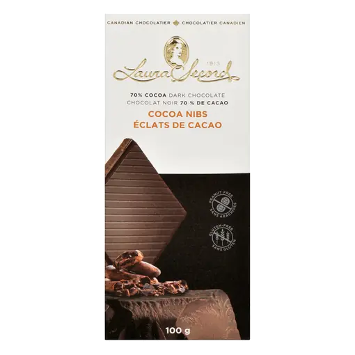 Dark Chocolate Bar 70% Cocoa Nibs 100 g