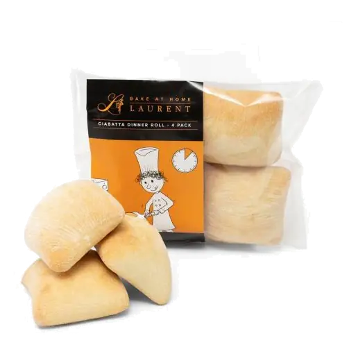 Frozen Ciabatta Dinner Rolls 4 Pack
