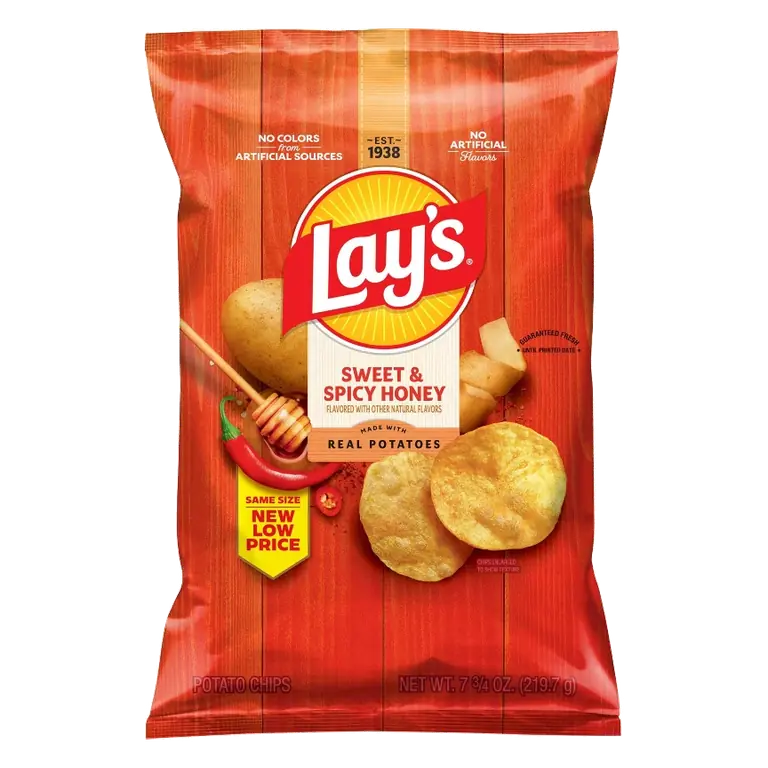 Lay's Sweet & Spicy Honey Flavored Potato Chips, 7.75oz