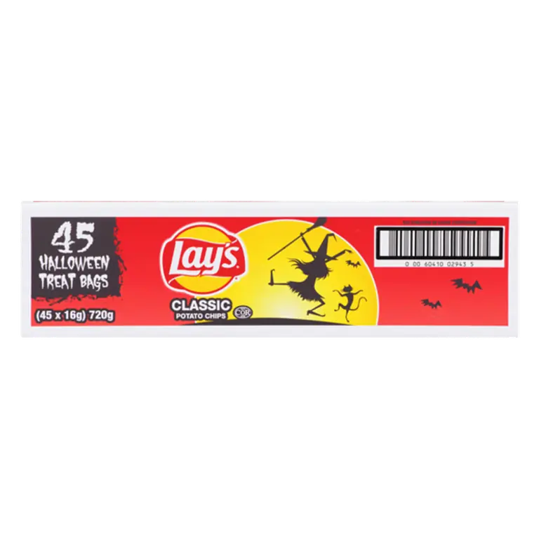 Classic Potato Chips Halloween Treat Bags 45 Pack 720 g