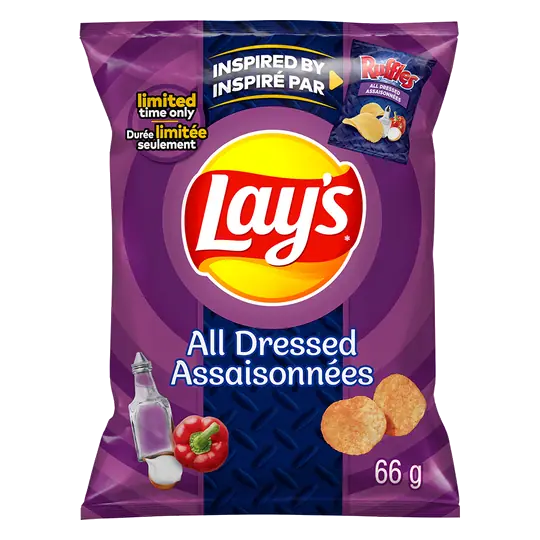 All Dressed Flavoured Potato Chips 66 g
