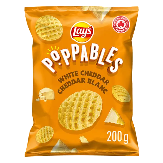 Poppables Potato Snacks White Cheddar Flavoured 200 g