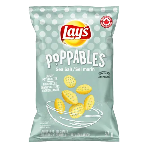 Poppables Sea Salt Flavoured Potato Snacks (small bag) 57 g