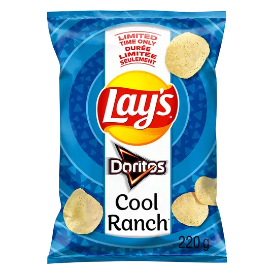 Lay's Potato Chips Cool Ranch Flavoured 220 g