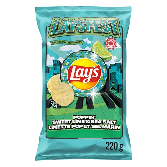 Potato Chips Poppin' Sweet Lime & Sea Salt 220 g