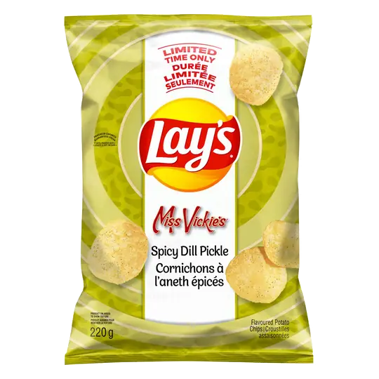 Potato Chips Spicy Dill Pickle Flavoured 220 g