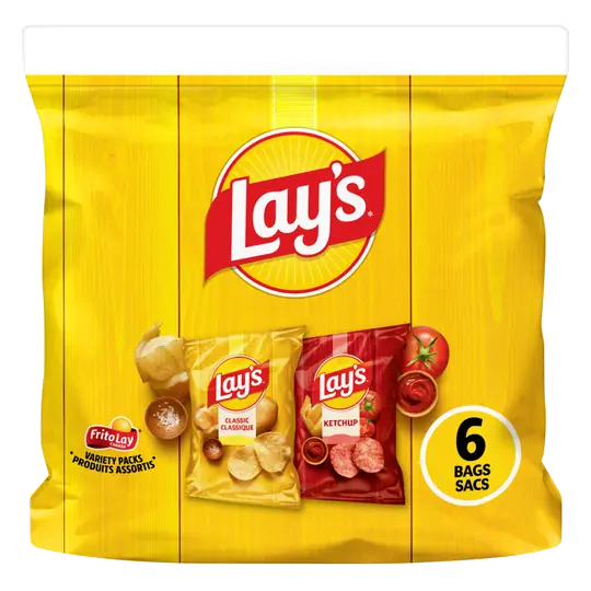 Lay's Potato Chips Variety Pack 6 x 28 g