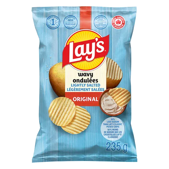 Potato Chips Wavy Lightly Salted 235 g
