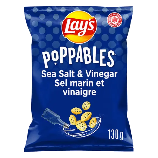 Potato Snacks Poppables Sea Salt & Vinegar 130 g