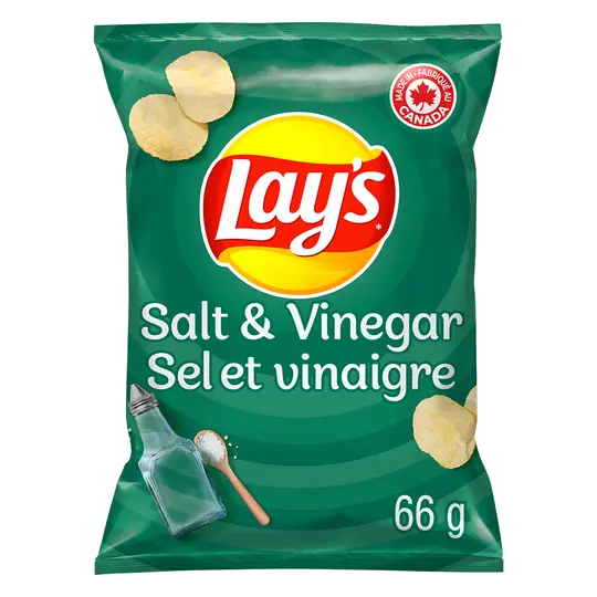 Salt & Vinegar Flavoured Potato Chips (small bag) 66 g