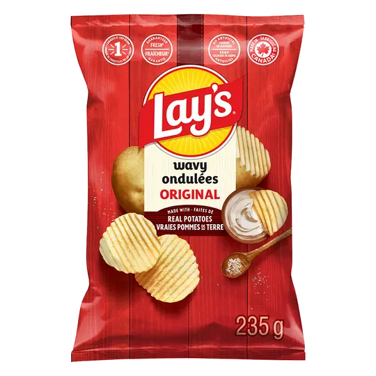 Wavy Potato Chips Original 235 g