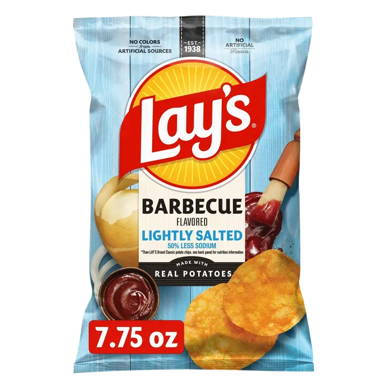 Lightly Salted Barbecue Flavored Potato Chips
