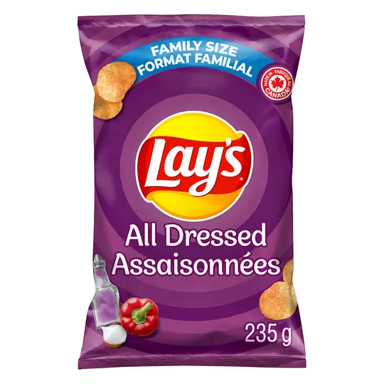 Potato Chips All Dressed Flavoured 235 g