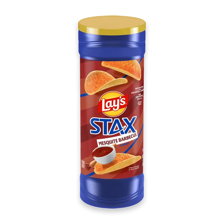 Stax Potato Crisps Mesquite Barbecue Flavored