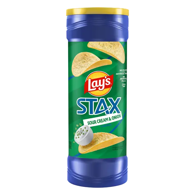 Stax Sour Cream & Onion Potato Crisps Chips