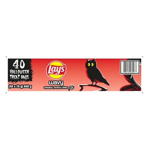 Wavy Original Potato Chips Halloween Treat Bags 40 Count 640 g