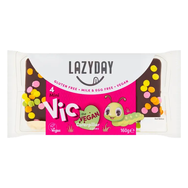 Free From Vic the Vegan Mini Caterpillar Cakes 4 Pack