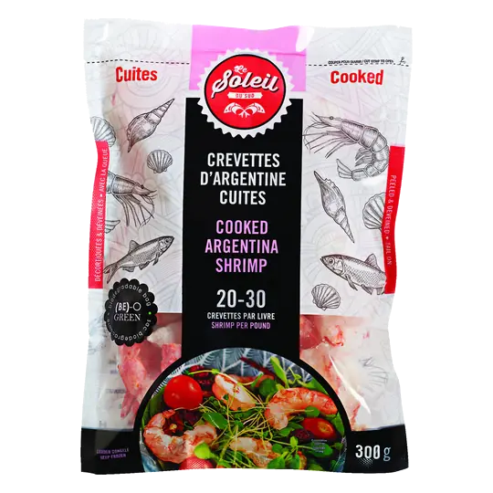 Frozen Wild Caught Argentina Cooked 20-30 Shrimp 300 g