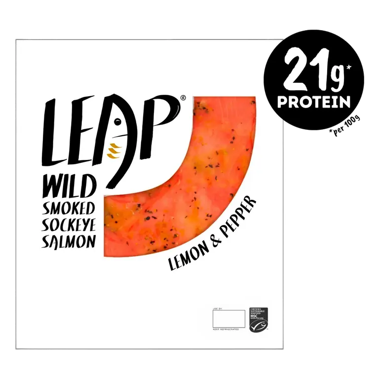 Sockeye Smoked Salmon Lemon & Pepper 100g