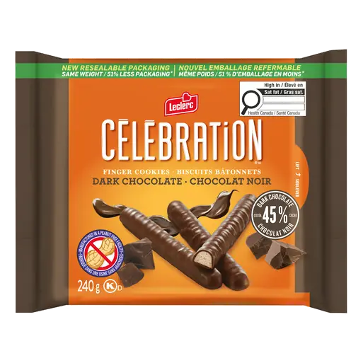 Celebration Cookie Sticks Dark Chocolate Coated 240 g