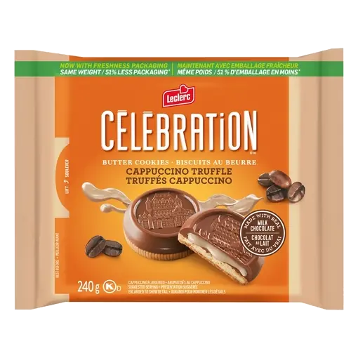 Celebration Milk Chocolate Coated Cookies Cappuccino Truffle 240 g