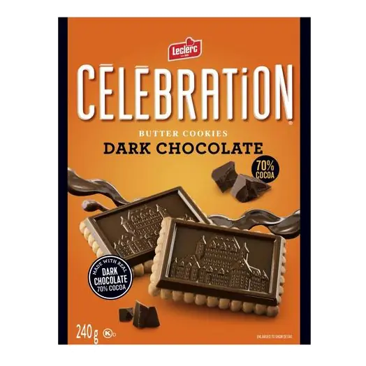 Celebration Butter Cookies Dark Chocolate 70% Cocoa 240 g