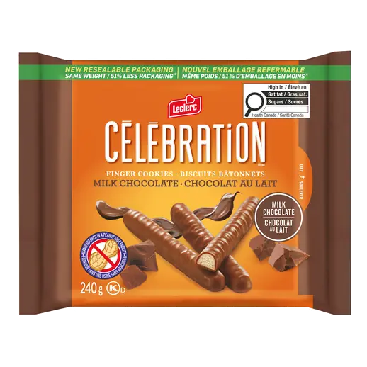 Celebration Cookie Sticks Milk Chocolate Coated 240 g