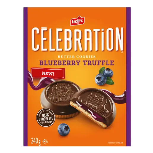 Celebration Cookies Dark Chocolate Blueberry Truffle 240 g