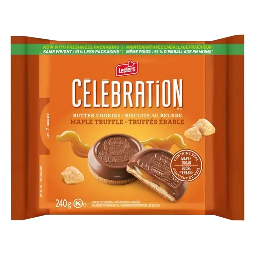 Celebration Milk Chocolate Coated Cookies Maple Truffle 240 g