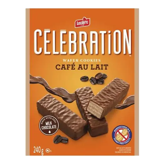 Celebration Peanut-Free Wafer Cookies Coffee Coated 240 g