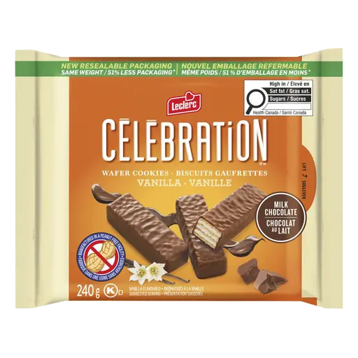 Celebration Wafer Coated Milk Chocolate Vanilla 240 g
