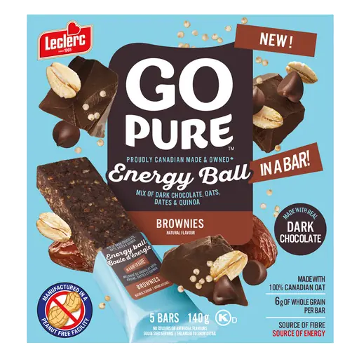 Go Pure Peanut-Free Cereal Bar Brownies 140 g