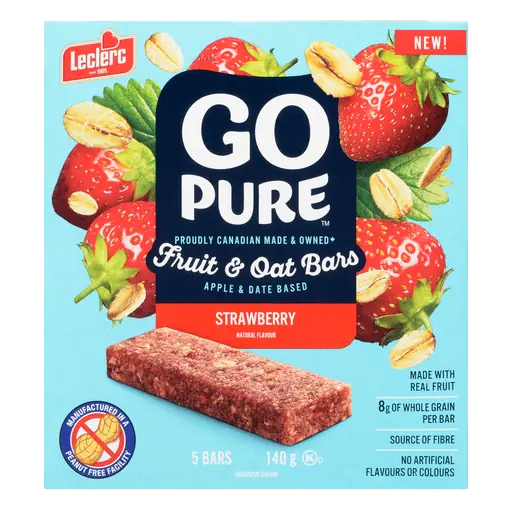 GoPure Fruit & Oat Bars Strawberry 140 g