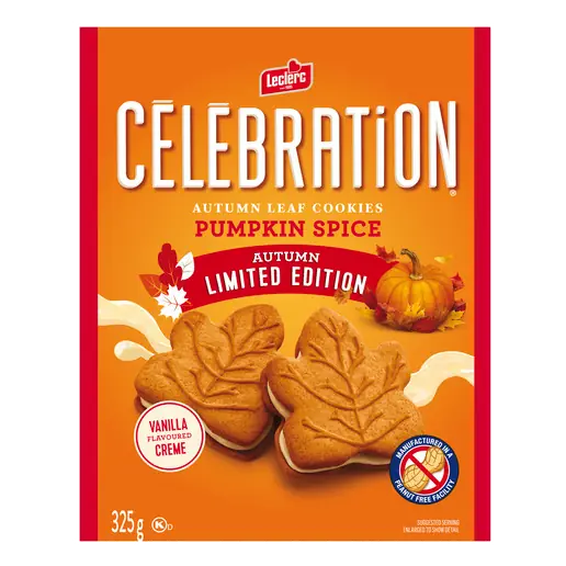 Peanut Free Cookies Autumn Leaf Pumpkin Spice 325 g