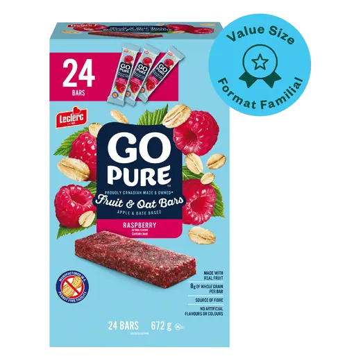 Peanut-Free Go Pure Fruit & Oat Bars Raspberry Value Size 24 Bars 672 g