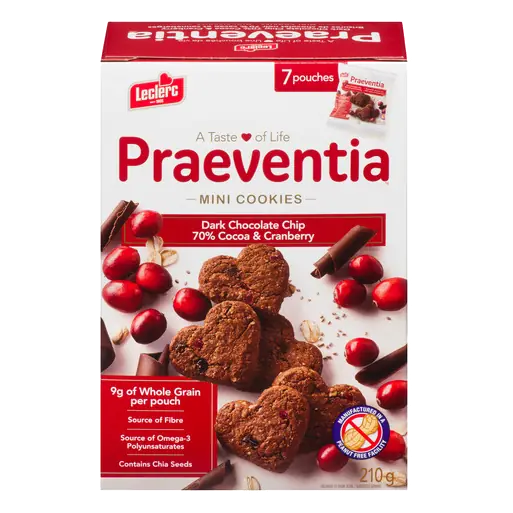 Praeventia Cookies Black Chocolate & Cranberry 210 g