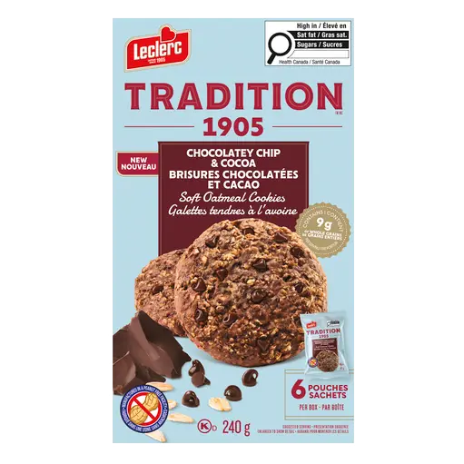 Tradition Soft Oatmeal Cookies Chocolatey Chip & Cocoa 240 g