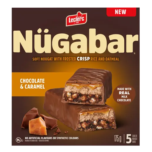 Nügabar Milk Chocolate & Caramel Granola Bar 175 g