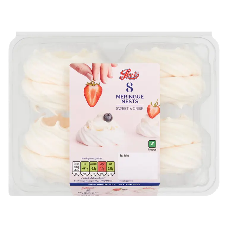 Lees' 8 Meringue Nests Sweet & Crisp