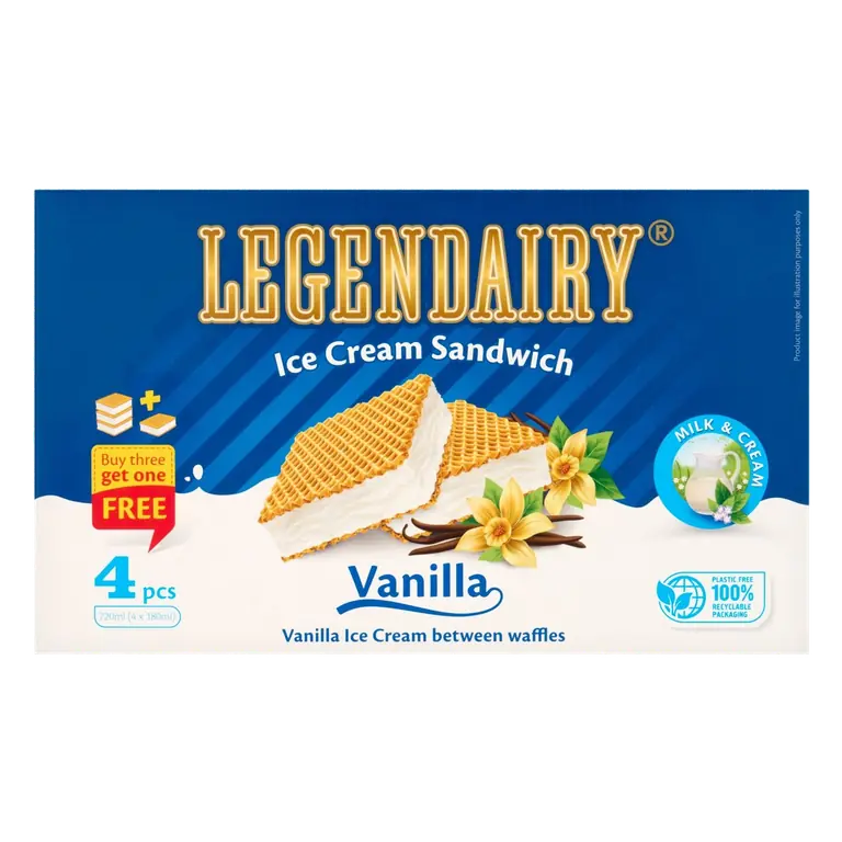 Ice Cream Sandwich With Vanilla Flavour