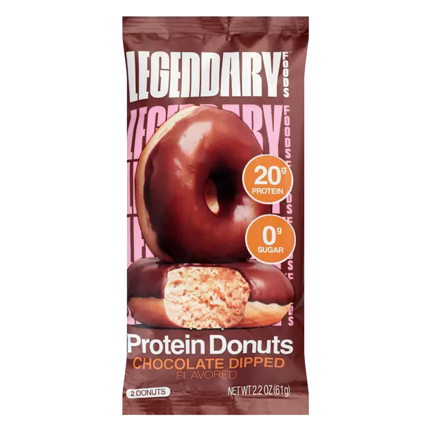 Legendary Foods Chocolate Dipped Flavored Protein Donuts 2 Each