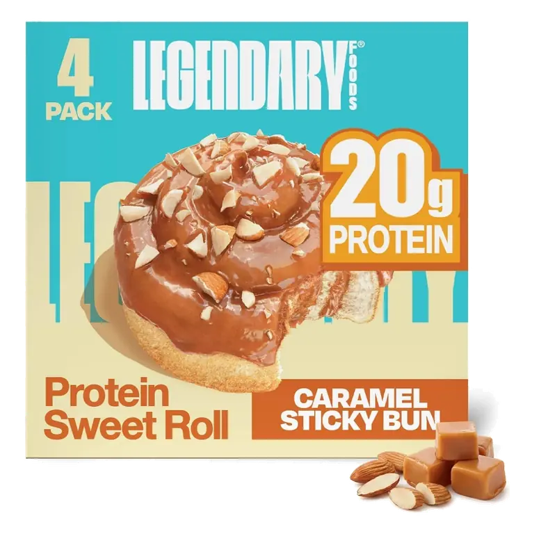 Legendary Foods Gluten Free and Keto Friendly Protein Sweet Roll - Sticky Bun - 9.2oz/4ct